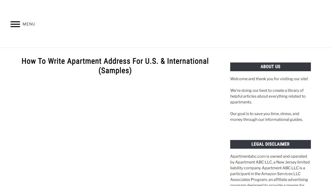 How To Write Apartment Address For U.S. & International (Samples)